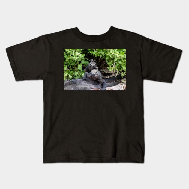 Galapagos Iguanas Kids T-Shirt by RosNapier